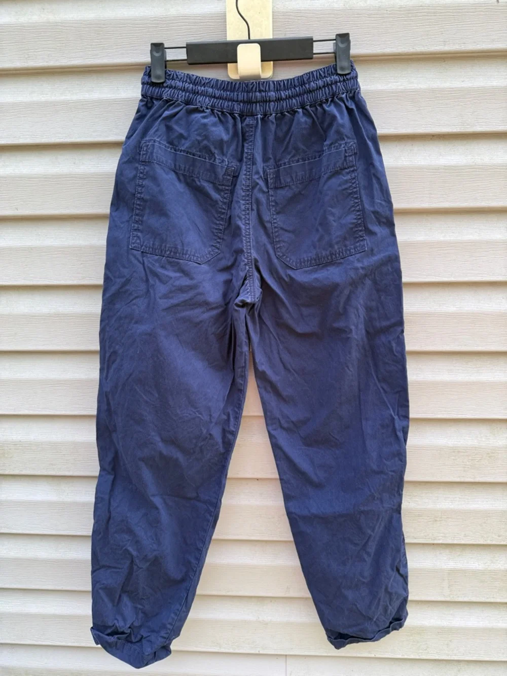 Anthropologie | Maeve Tenley Twill Stripe Jogger Pant Blue size Extra Small
